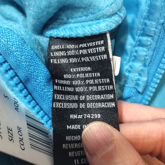 Stevies Aqua Blue Fleece Upper Overall Snow Bibs Ski Pants - Picture 6 of 13